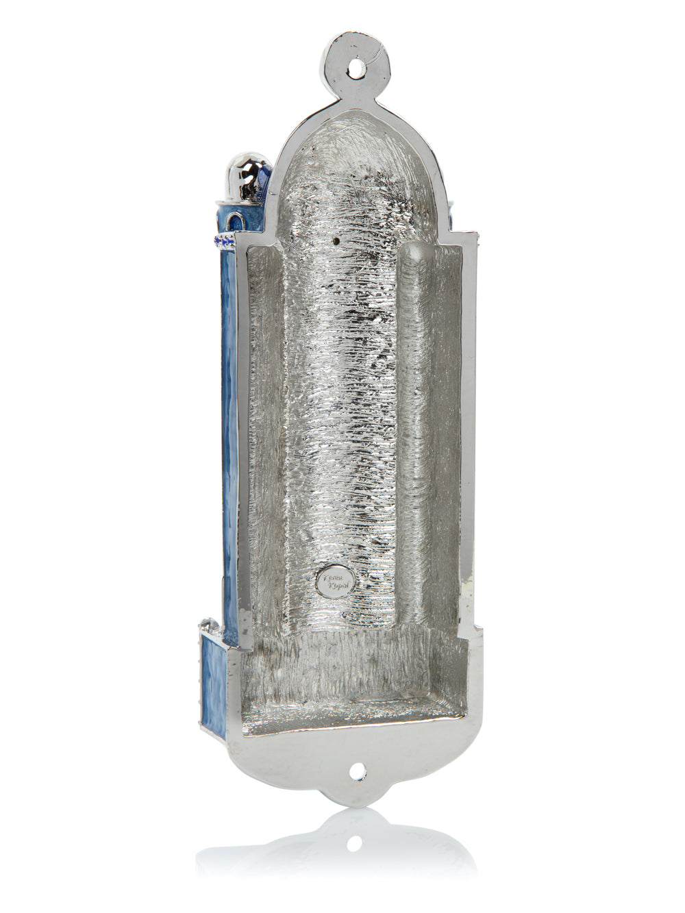Blue Western Wall Mezuzah Case — Kosher Scroll Not Included