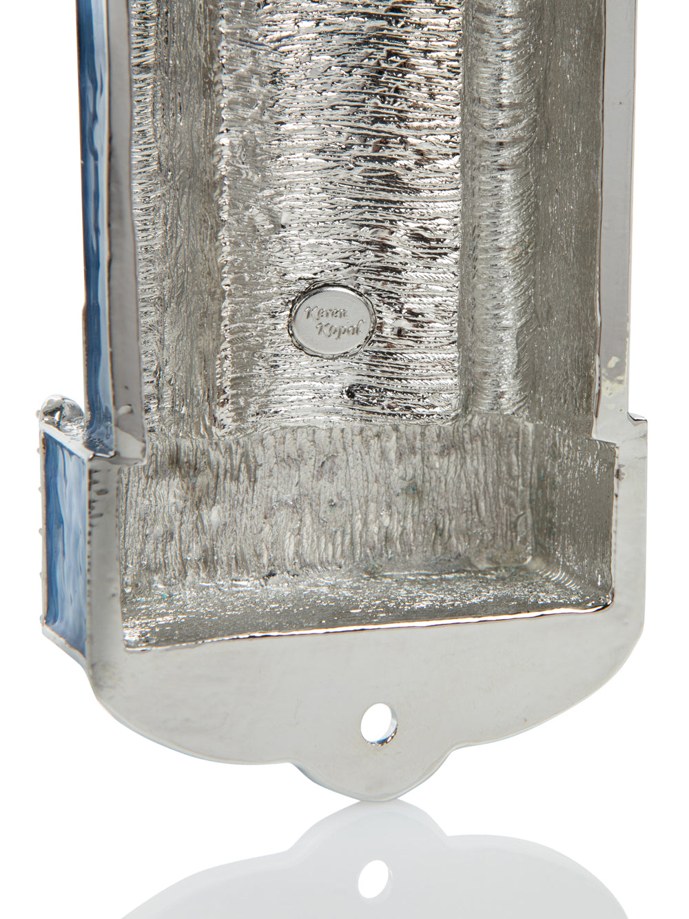 Blue Western Wall Mezuzah Case — Kosher Scroll Not Included