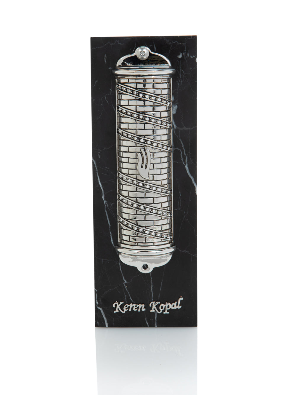 Silver Modern Mezuzah Case — Kosher Scroll Not Included