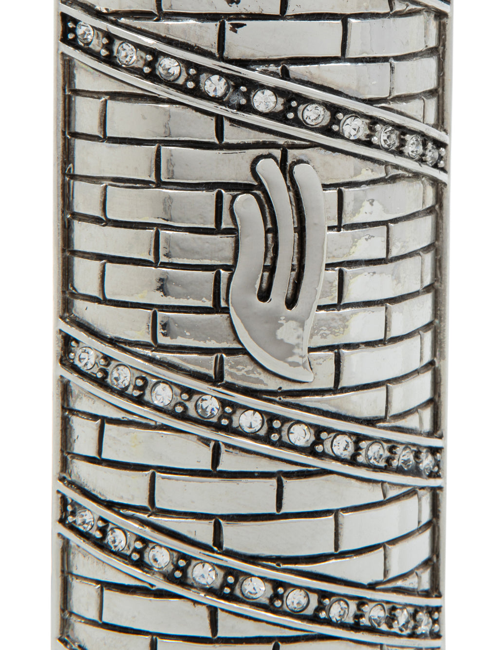 Silver Modern Mezuzah Case — Kosher Scroll Not Included