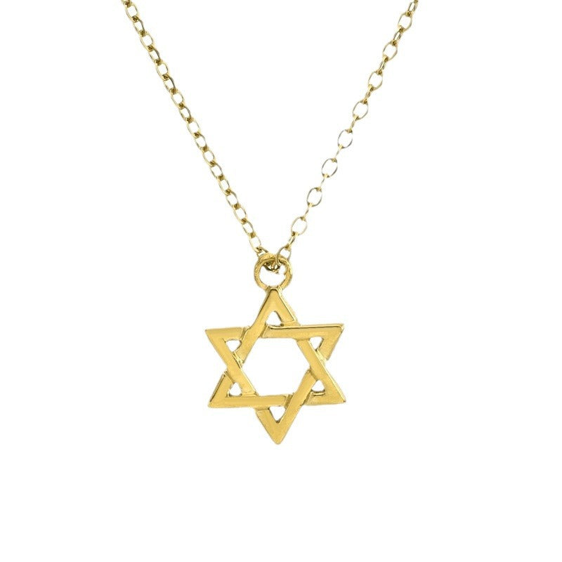 Classic Star of David Necklace — Stainless Steel, 18K Gold or White Gold Plated