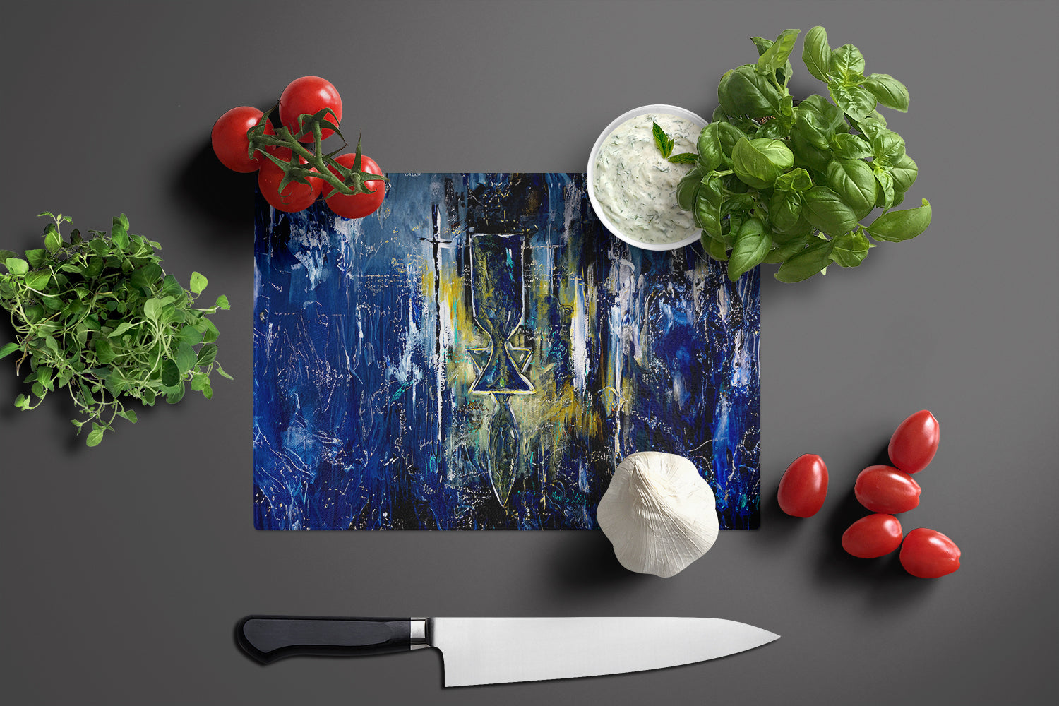 Star of David Glass Cutting Board