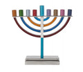 Yair Emanuel colorful contemporary aluminum Chanukah menorah